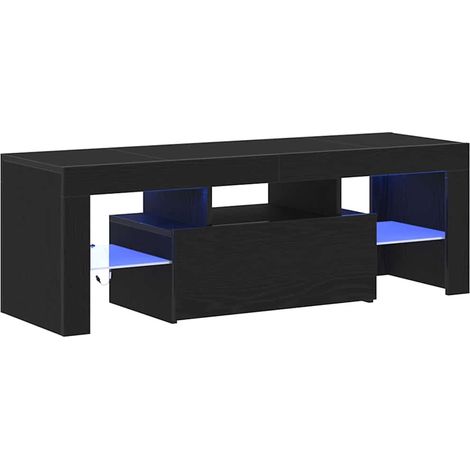 Meuble TV  Banc TV  Armoire TV Chêne noir 120 x 35 x 40 cm Bois d'ingénierie (1/5)