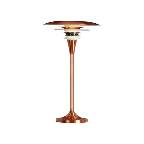 Diablo DaVinci 20cm Lampe de Table Moderne Cuivre, Interrupteur sur Cordon 1x G9