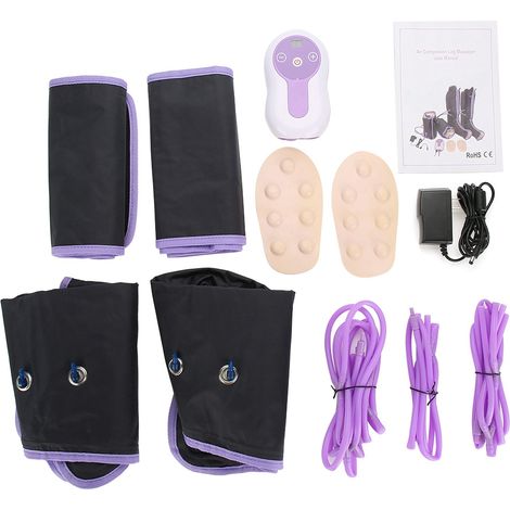 Compresseur d'air massant pour jambes, électrique, wraps de circulation pour pieds, chevilles et mollets, thérapie, prise US 110-240V (1/5)