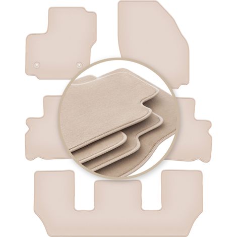 Alfombrillas beige PREMIUM para Ford S-MAX MK1 FL 7 plazas 2012-2015 (1/5)