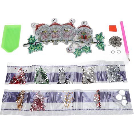Pendentif de porte DIY en strass aux couleurs vives, peinture relaxante, décoration de maison pour fêtes, kit créatif lumineux (1/5)