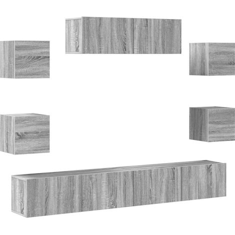 Maison Exclusive - Set de muebles para TV 7 pzas madera contracha