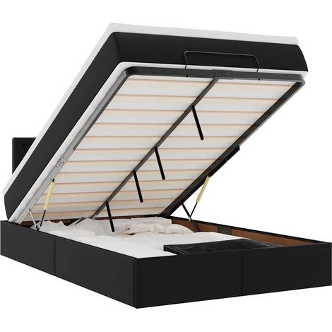 Maison Exclusive - Ottoman-Bett mit Matratze Schwarz 120x190 cm K