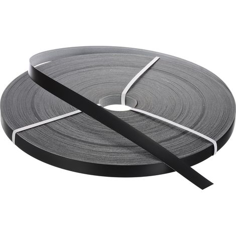 Bande de Chant 152 Mètre x 28mm, Bande Bordure Meuble Masquage Préencollé en PVC, Placage Contreplaqué Flexible avec Adhésif Thermofusible pour Bords Meuble Étagère Panneaux, Noir (1/5)