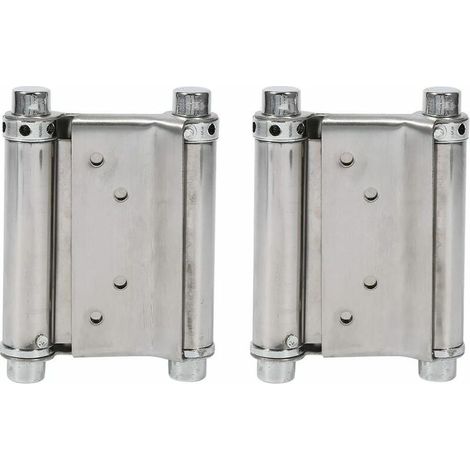 FOREHILL 2 pezzi cerniere a molla a doppia azione in acciaio inox cerniere per porte berlina cerniere per porte a battente, capacità di carico fino a 15 kg (1/5)
