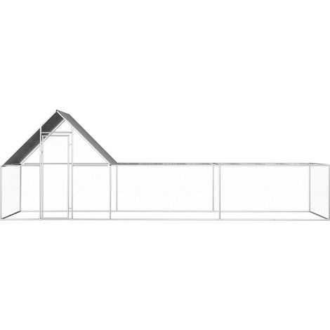 Maison Exclusive - Gallinero acero galvanizado 6x2x2 m (1/5)