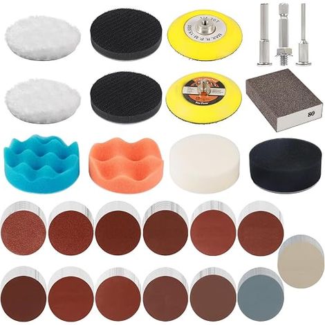 142pcs Car Headlight Renovator, 75 mm Car Headlight Renovation Kit (1/5)
