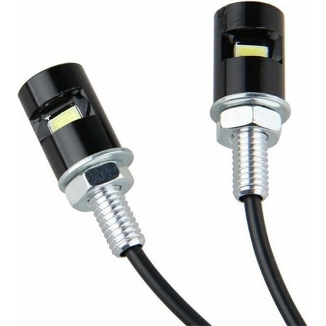 Feux Latéraux pour Auto Feu De Signalisation Universel pour Moto, 12V, 2 Pièces, Feu De Position Latéral Avant De Voiture, Clignotants, Ampoules À Boulons