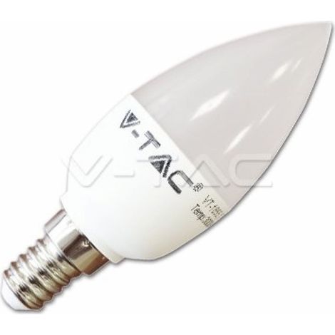 LAMPADINA LED E14 V-Tac 6W OLIVA RISPARMIO LUCE Calda Naturale Fredda 3000K 220V Bianco naturale