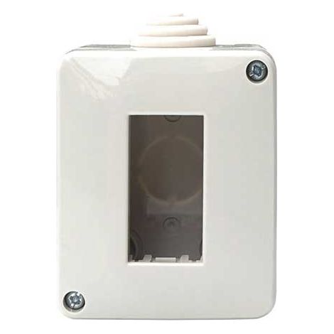 Cassetta da esterno idrobox 1 modulo custodia IP40 calotta 1P compatibile Vimar Plana Ettroit EV2501 (1/3)