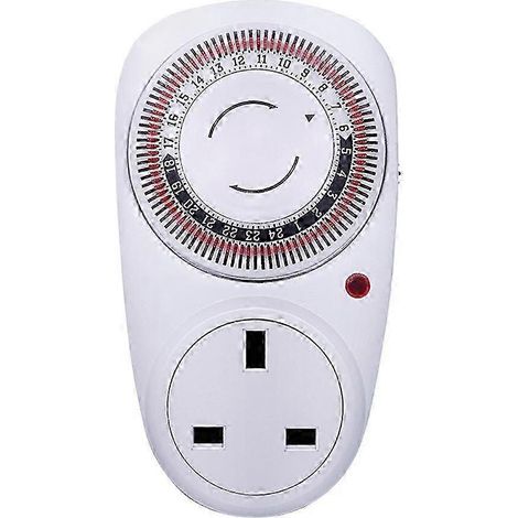 Minuteur mécanique 24 heures pour prise de courant, horloge à intervalles pour appareils électroménagers, plaque murale
