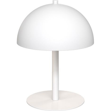 Lampada da Tavolo Mogu, Metallo, Bianco, 18x24x18 cm