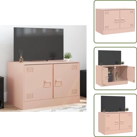 Meuble TV rose 67x39x44 cm acier - Meubles Tv - Meuble Tv Rose - Meuble Tv Moderne - Meuble Tv Industriel - Étagère Tv