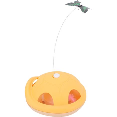 Jouet interactif automatique pour chatons avec baguette à plumes rotative et agitatrice pour chats d'intérieur (1/5)