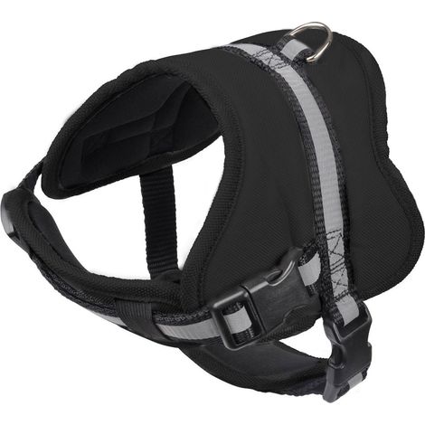 Hundegeschirr, regulierbar, 33-45 cm, schwarz