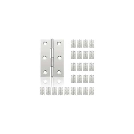 24 pezzi di piccole cerniere per porte, cerniere in acciaio inossidabile, cerniere fai da te per ante di armadi, cerniere per pianoforti, portagioie, ferramenta per mobili per la casa, guardaroba (44 