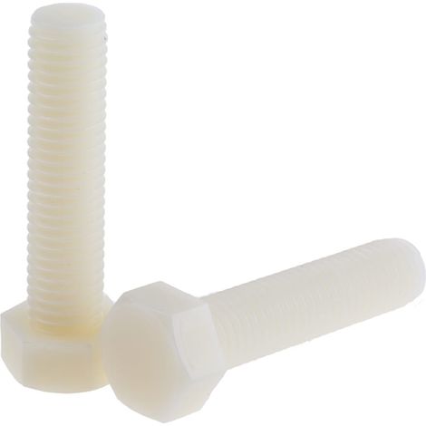 Vis à tête hexagonale Nylon, M12 x 50mm ( Prix pour Sachet de 25 )