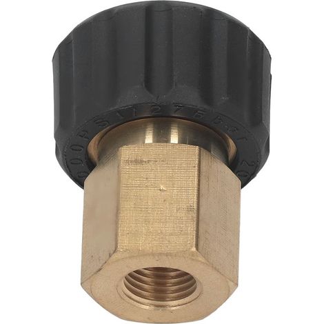 Adaptateur Laiton Haute Pression G1/4" vers M22, Raccord Femelle-Femelle pour Tuyau 14mm, Antirouille (1/5)