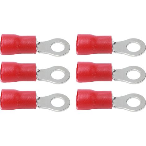 50 cosses à sertir annulaires en cuivre, connecteurs de fils pré-isolés en PVC pour appareils ménagers AWG12‑10 (1/5)
