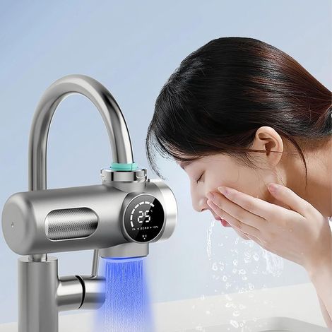 Filtro per rubinetto a 12 stadi con luce UV blu, display digitale e turbina per la declorazione e la sterilizzazione del lavello della cucina. (1/5)