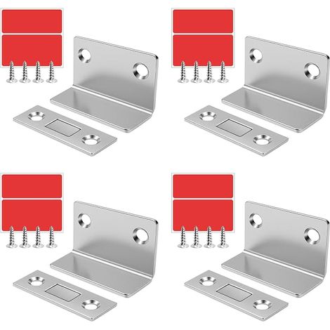 Set of 4 Door Cupboard Magnets Adhesive Door Magnets for Drawer (1/5)