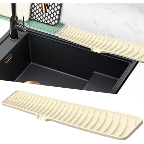 1 Tapis Égouttoir, Silicone, 60x10cm, Antidérapant, Drainage Rapide, Cuisine Salle De Bain