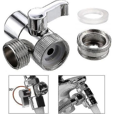 Wasserhahnadapter, Spülbeckenteiler, Umstellventil, Wasserhahnanschluss für Toilette, Bidet, Dusche, Küchenzubehör (1/5)