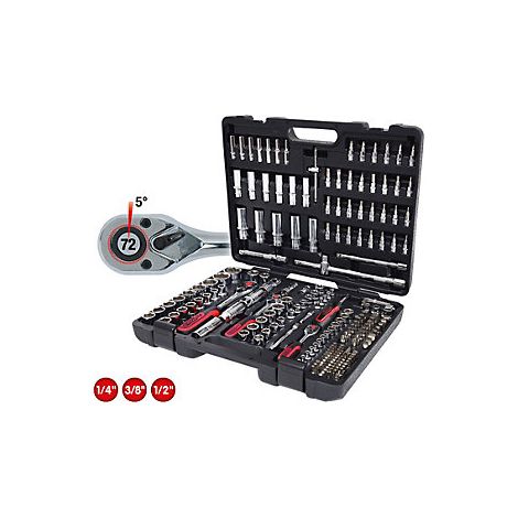 KS TOOLS 1/4"+3/8"+1/2" CHROMEplus Juego de llaves de vaso 195 pzs. - 918.0795 (1/5)