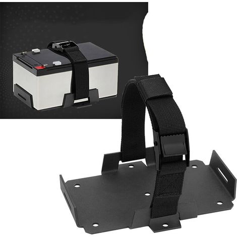 Support de batterie en aluminium avec sangles de fixation réglables, adapté aux batteries 12 V/6 V de 7 à 15 Ah