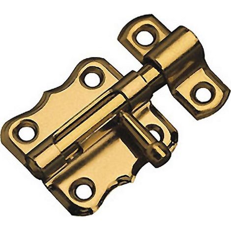 AMIG pasador latonado 384-40 , Pasador cerrojillo latonado. Medidas: 40x38mm. Ancho del puente 14mm. (1/3)