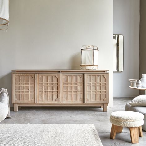 Tikamoon Bodi Buffet bas en chêne H 95 cm × L 220 cm × P 50 cm (1/5)