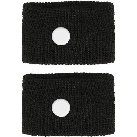 Paar Akupressur-Armbänder gegen Reiseübelkeit (Schwarz) (1/5)