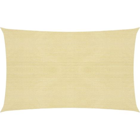 Voile toile d'ombrage parasol 160 g/m² 2 x 5 m PEHD beige