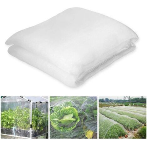 BUNTHAUS Weißes Insektennetz für Gemüsegärten, 3 x 10 m, Schutznetz für Gemüsegärten, Gartennetz geeignet zum Schutz von Pflanzen, Blumen, Gemüse und Obst
