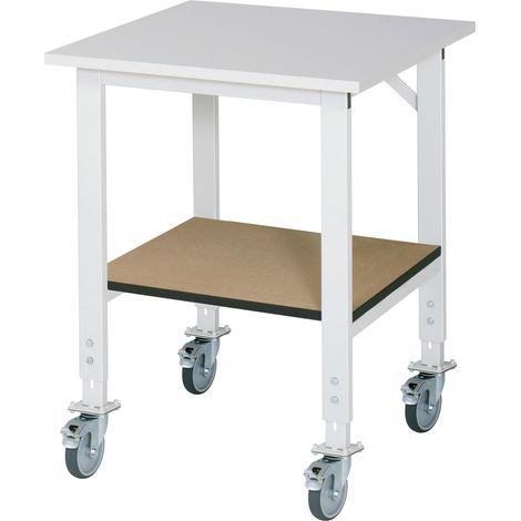 Rau Fahrbarer Arbeitstisch (HV) Tom KM-01, B750xT800xH910-1230mm, M-Platte-22mm (1/4)