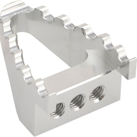 Verbessertes, CNC-genietetes, verbreitertes Bremspedal, kompatibel mit Zuma/Yaxiang/Beihai Guizun/Bosuer Offroad-Motorrädern, silberweißes, rutschfestes Design. (1/2)