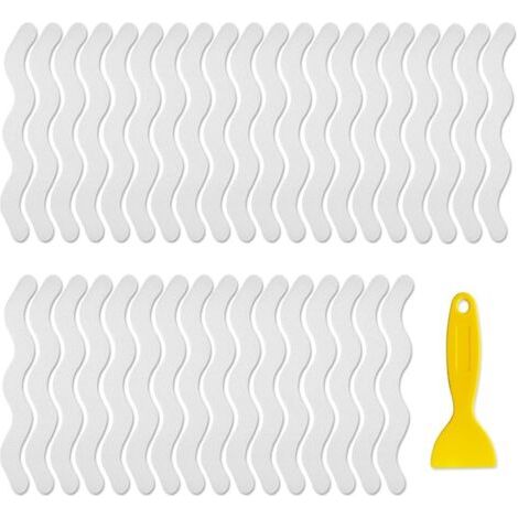 PA 36 rutschfeste Badewannenaufkleber, rutschfeste Duschaufkleber, Badewannen-Sicherheitsklebestreifen mit 2 Premium-Schabern für Badewanne, Dusche, Treppen (1/5)