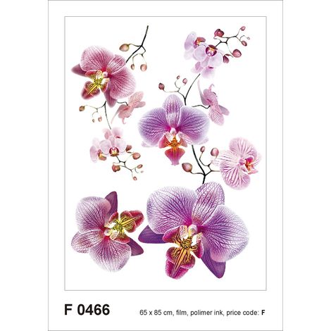 sticker mural fleurs rose et violet - Sanders & Sanders
