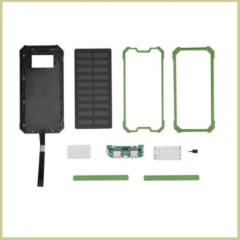 Cocosity Banque d'énergie solaire Portable 20000mAh Banque d'alimentation Solaire Mobile de Double USB Charge gps piece Vert (1/4)