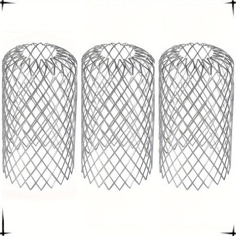Crapaudine de Gouttière 75 150MM, Aluminium Filtres de Grillage Gouttière pour Maison, Avant-toit, Fossé, Égout pour Aider à Garder le Drain Dégagé Arrête le Blocage Feuilles et des Débris (3 (1/5)
