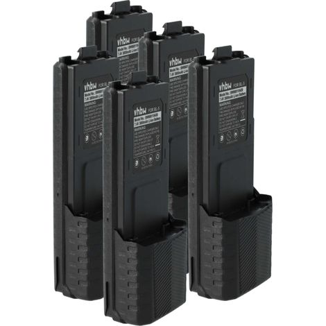 vhbw 5x Battery compatible with Baofeng UV-5R, BF-F8, UV-5RA, UV-5RE, BF-F9 Radio, Walkie-Talkie (3800 mAh, 7.4 V, Li-Ion)