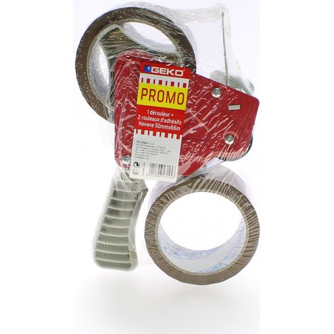 LOT 2 ADHESIFS EMBALLAGE HAVANE 50MMX6M +DEVIDOIR