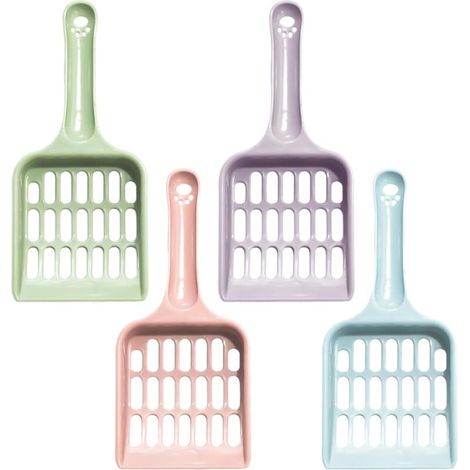 4 Morceaux De Pelle De Litière pour Chats, Pelles De Chats en Plastique, Pelle De Litière De Chat Grille, Fournitures De Nettoyage pour Animaux De Compagnie.