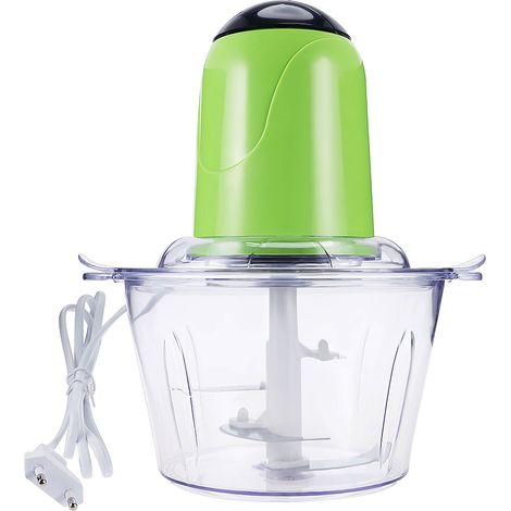 Hachoir à viande, robot culinaire électrique multifonction, hachoir à légumes et fruits, coupe-oignons, mixeur et hachoir, grande capacité 2 L (noir, rose, vert) (1/4)
