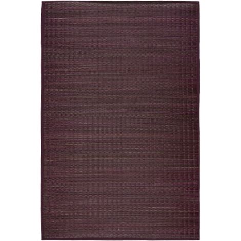 UNITED - Tapis en jonc de mer marron/violet 70x110 (1/3)