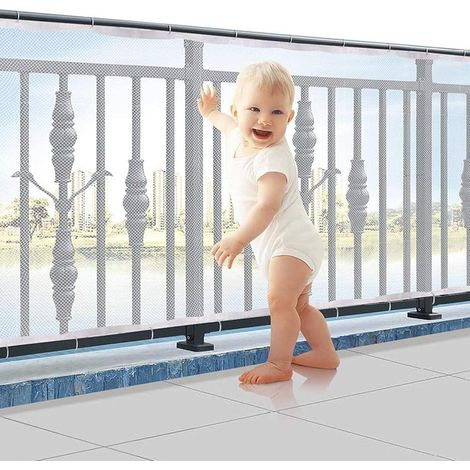 Filet de Protection Enfant,Filet de Sécurité pour Bébé,Filet Protection Balcon,Barriere Filet Securite Escalier,Filet Protection Anti-Chute pour Escaliers,Clôture D'escalier Filet Protection (1/5)