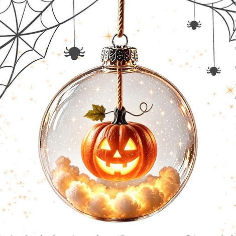 Halloween Hanging Ornament Light Up Ball Decor Plastic Lightweight Compact (1/5)