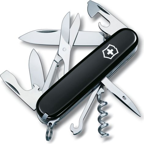 Schweizer Taschenmesser Victorinox Climber, 14 Funktionen, inklusive Schere und Mehrzweckhaken, 82 gr, Farbe schwarz