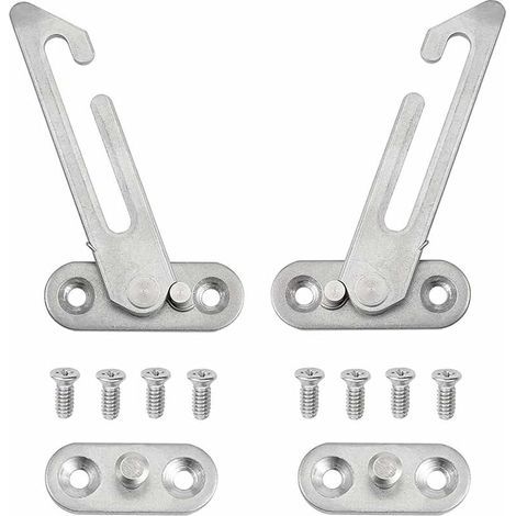 Lot de 2 entrebâilleurs de fenêtre en UPVC - En acier inoxydable 304 - Avec vis - Pour fenêtre à gauche et à droite (1/5)
