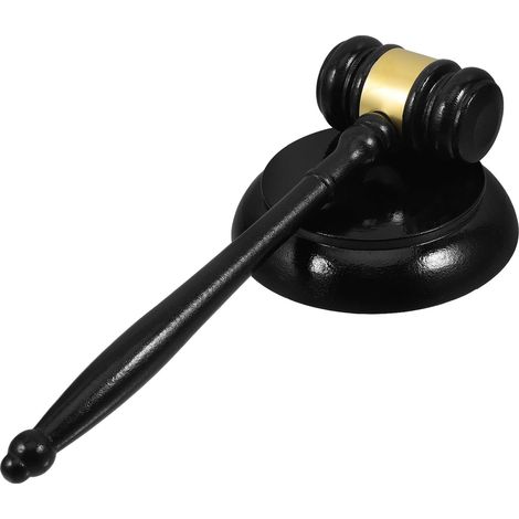 Marteau de Juge en Bois Portable Son Clair et Fort pour Ventes aux Enchères et Tribunaux, Outil Essentiel pour Travail du Bois et Enchères (1/5)